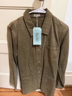 Washed Olive Chore Cowt - Quaker Marine (NWT)